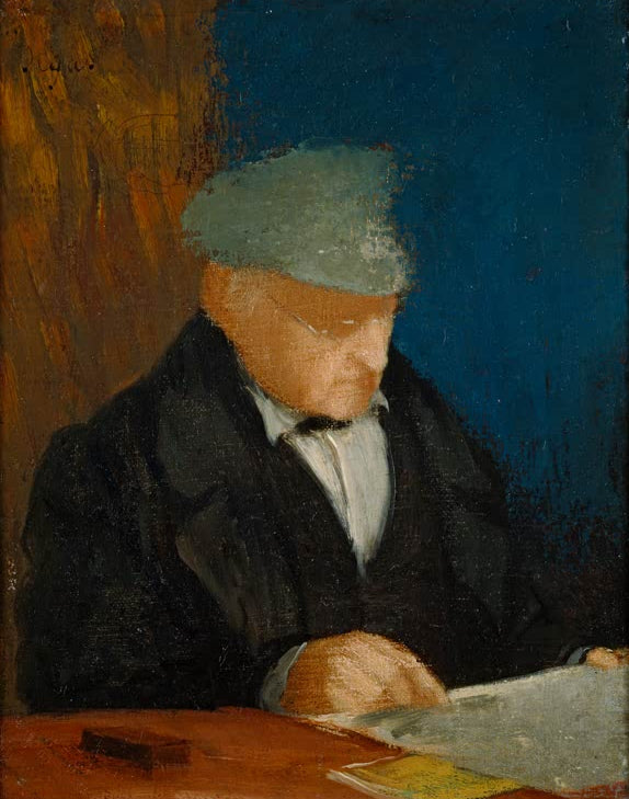 Kunstdruck des Porträts „René-Hilaire Degas, grand-père de l'artiste“ von Edgar Degas, detailgetreu umgesetzt und hochwertig in Deutschland produziert.