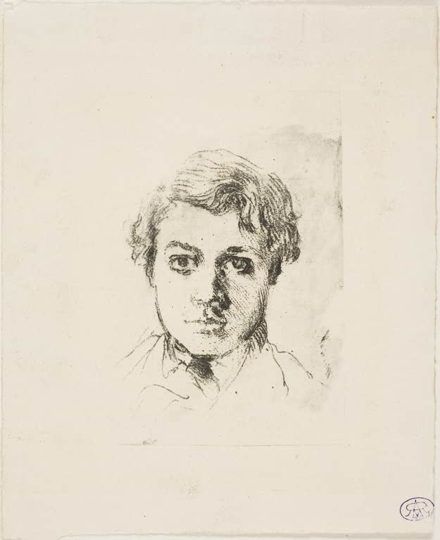 Kunstdruck des Gemäldes René de Gas, der Bruder des Künstlers von Edgar Degas, handgefertigt in Deutschland
