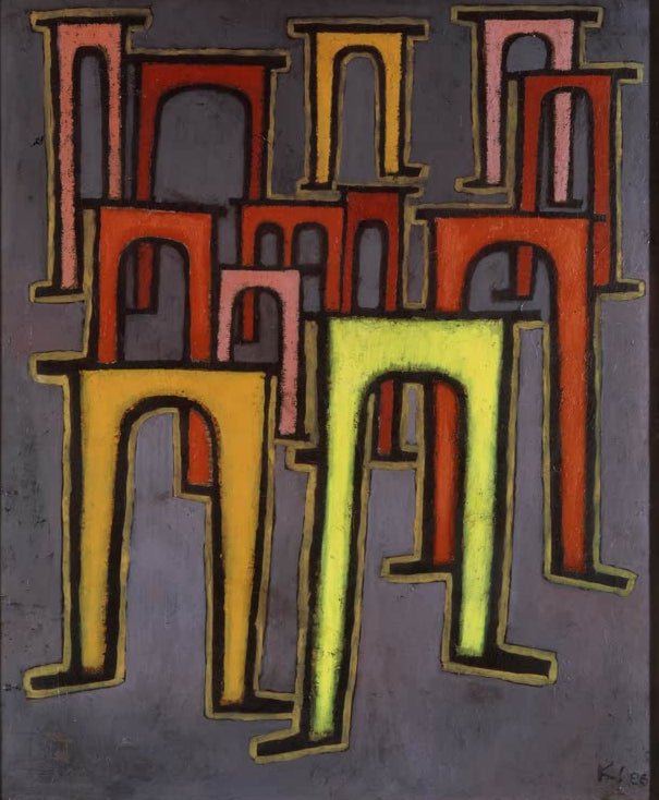Kunstdruck „Revolution des Viadukts“ von Paul Klee, handgefertigt in Deutschland