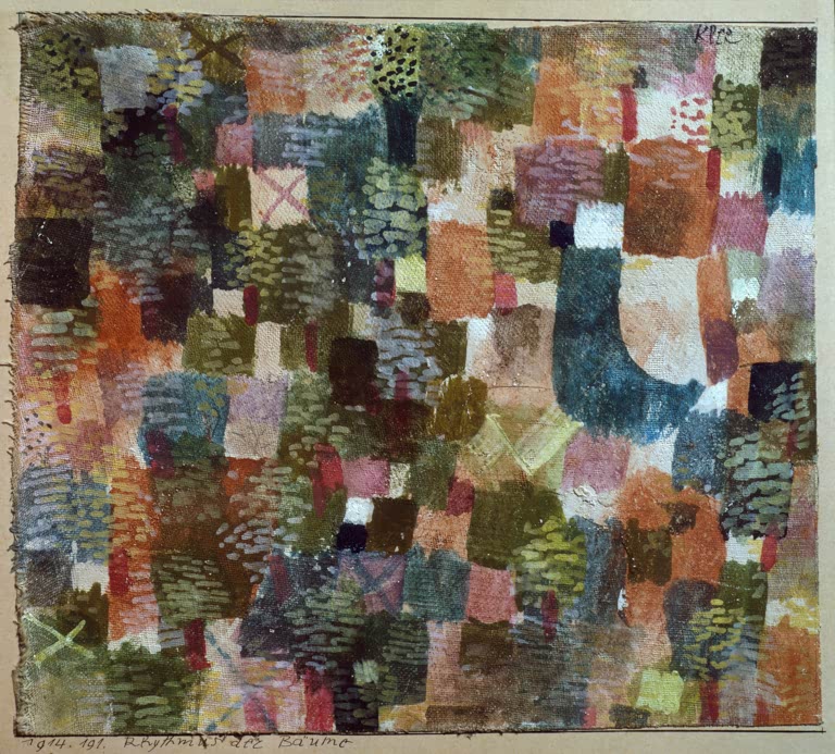 Kunstdruck „Rhythmus der Bäume“ von Paul Klee, handgefertigt in Deutschland