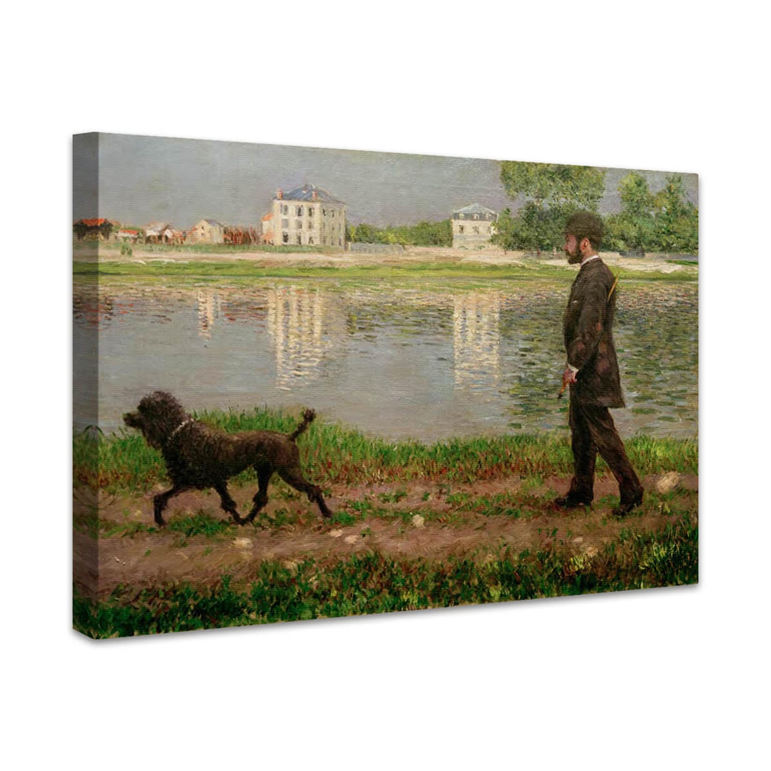 Richard Gallo und Hund | Gustave Caillebotte