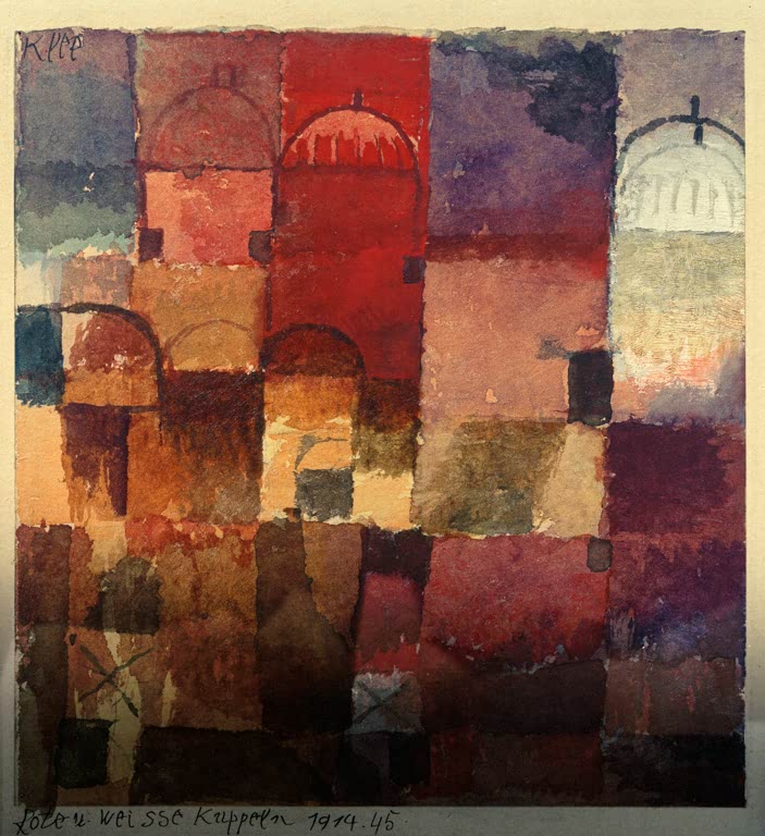 Kunstdruck „Rote und weiße Kuppeln“ von Paul Klee, handgefertigt in Deutschland