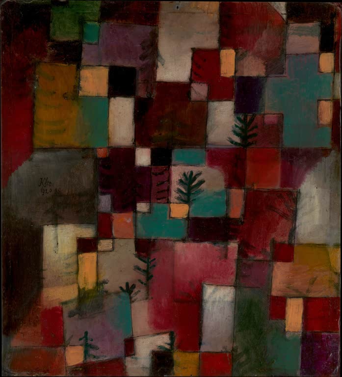 Kunstdruck „Rotgrüne und violettgelbe Rhythmen“ von Paul Klee