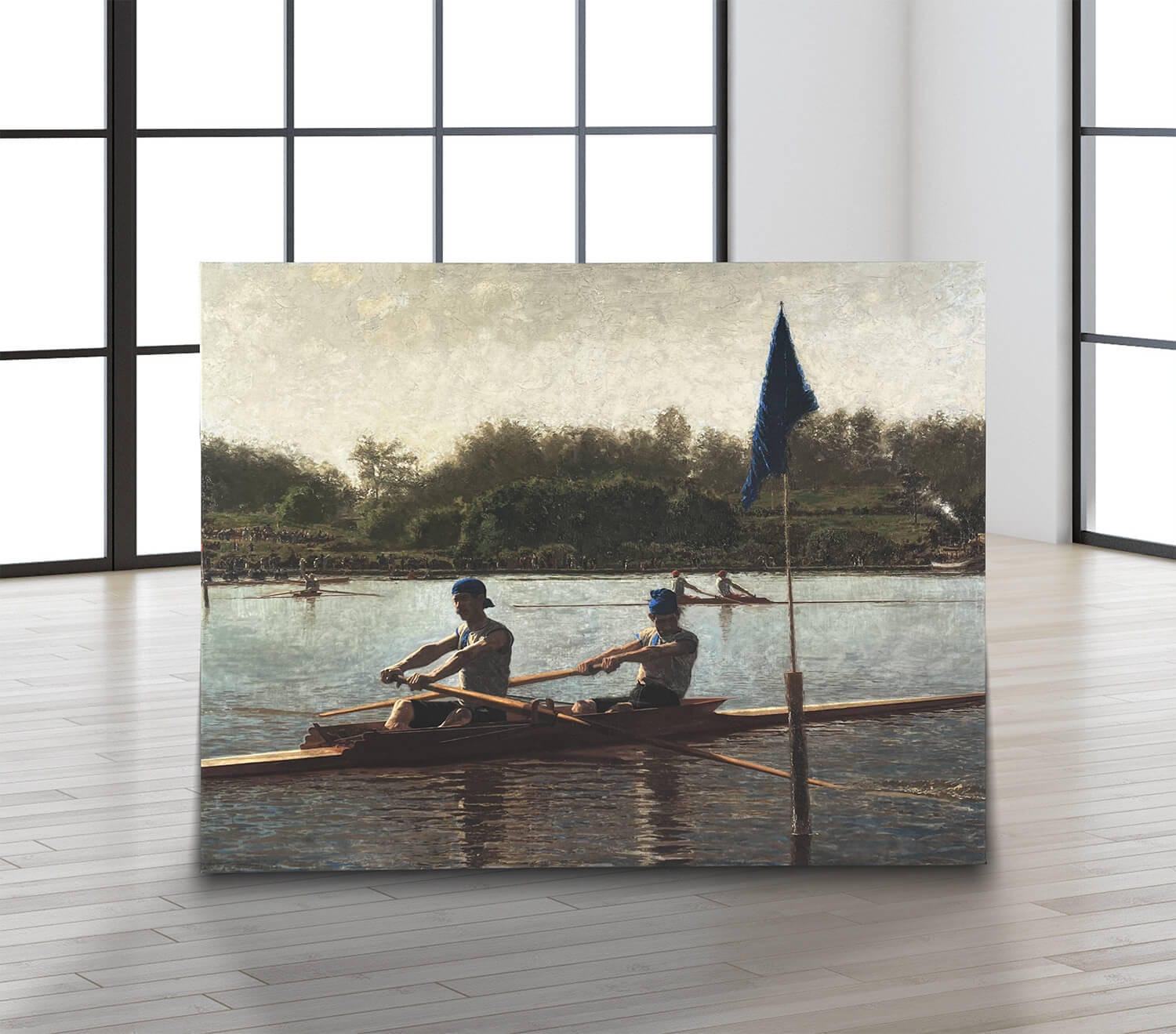 Die Biglin Brüder wenden am Pfahl | Thomas Eakins 100 x 80 cm als Leinwand auf Keilrahmen