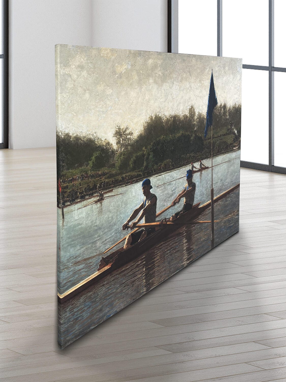 Die Biglin Brüder wenden am Pfahl | Thomas Eakins 100 x 80 cm als Leinwand auf Keilrahmen