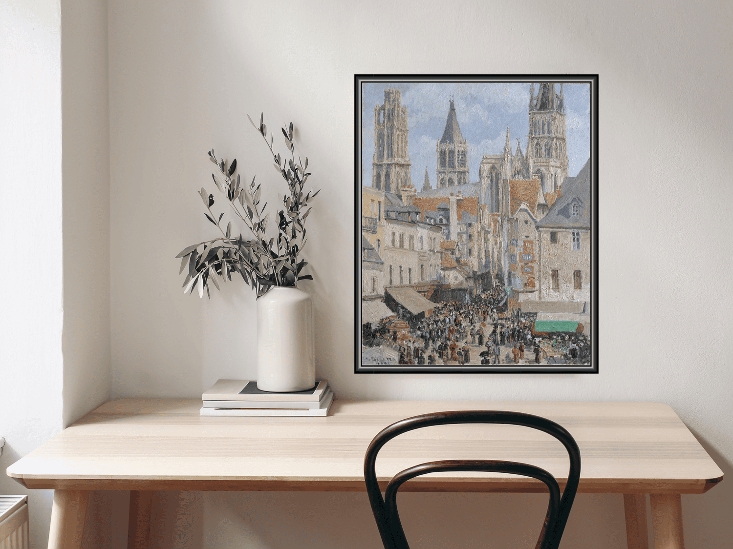 Rue de l'Épicerie, Rouen (Sonnenlichteffekt) | Camille Pissarro