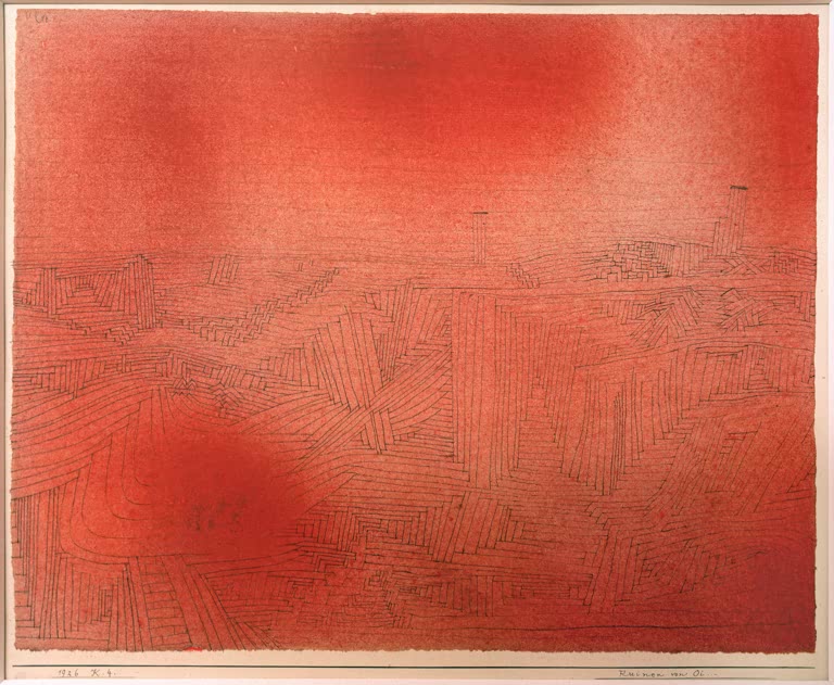 Kunstdruck „Ruinen von Oi…“ von Paul Klee