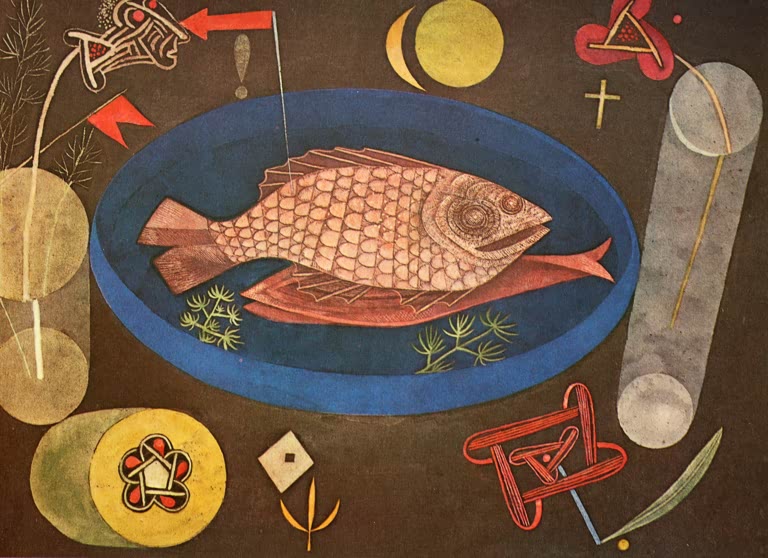 Kunstdruck „Rund um den Fisch“ von Paul Klee