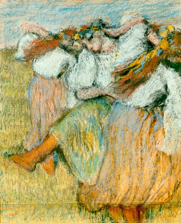 Kunstdruck von „Russische Tänzerinnen“ von Edgar Degas, handgefertigt in Deutschland als Leinwand oder Poster erhältlich