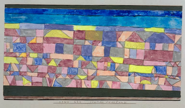 Kunstdruck „Südliche Siedelung“ von Paul Klee
