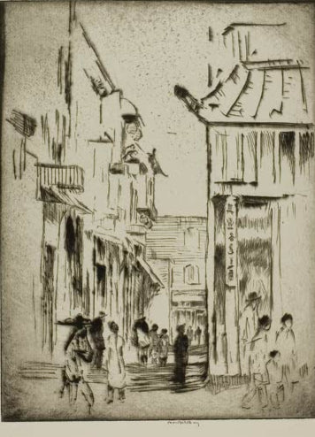 San Francisco – Chinatown von Bror Julius Olsson Nordfeldt als Kunstdruck, handgefertigt in Deutschland, erhältlich als Poster oder Leinwand.