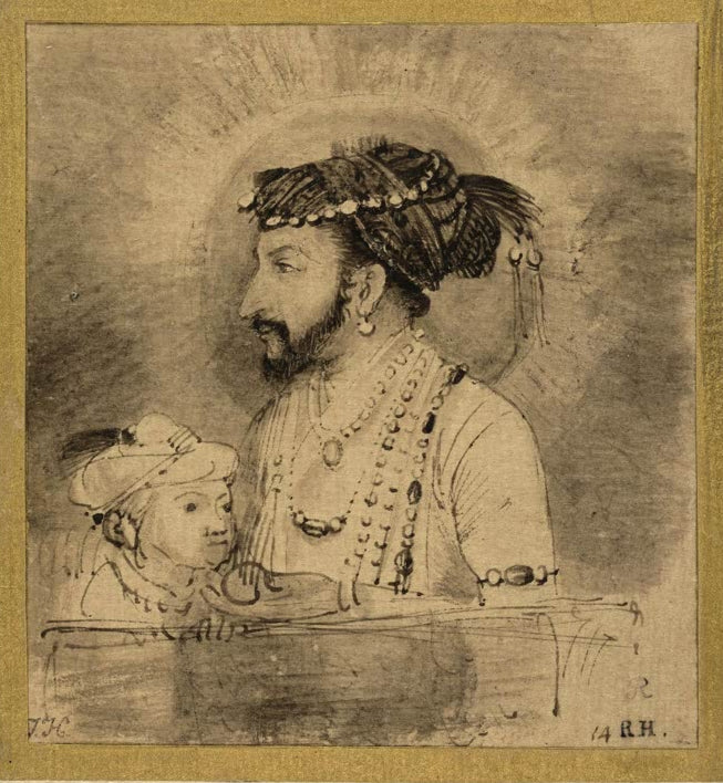 Kunstdruck „Schah Jahan und sein Sohn“ von Rembrandt van Rijn


