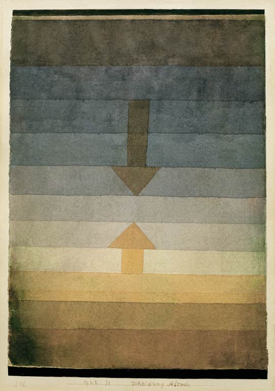 Kunstdruck „Scheidung Abends“ von Paul Klee, handgefertigt in Deutschland