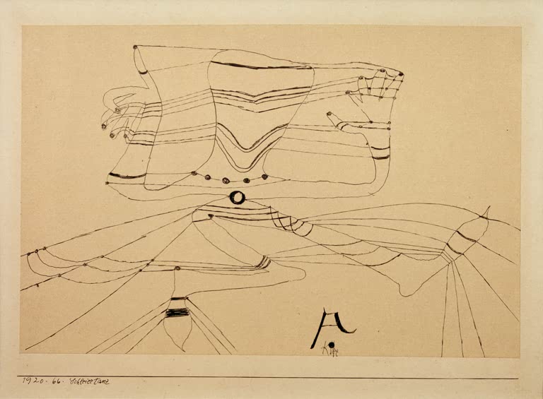 Kunstdruck „Schleiertanz“ von Paul Klee, handgefertigt in Deutschland