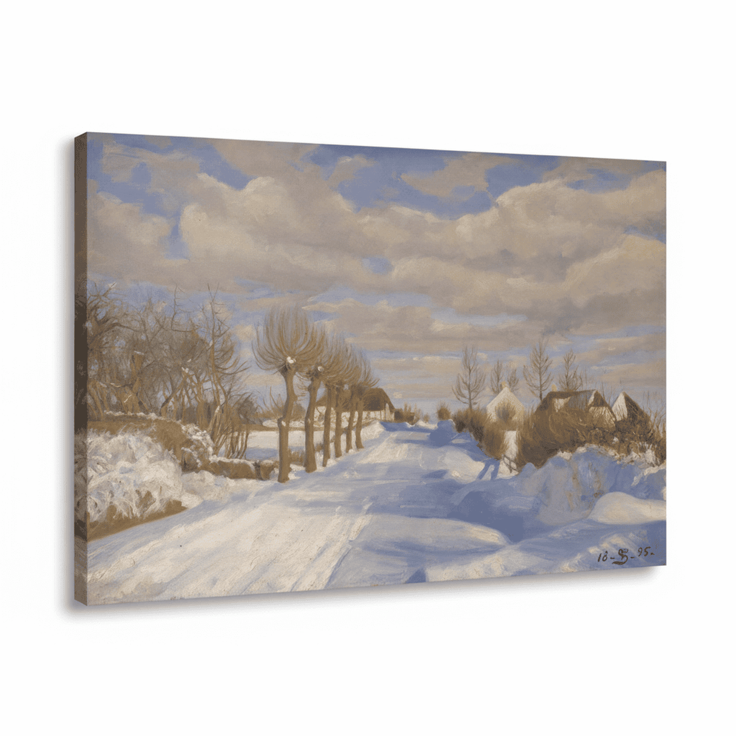 Schneebedeckte Landstraße im Sonnenschein | Fritz Syberg