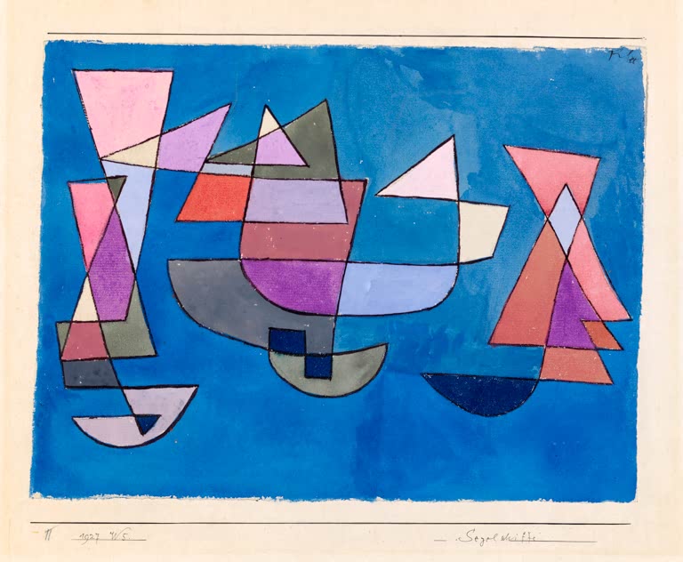 Kunstdruck „Segelschiffe“ von Paul Klee

