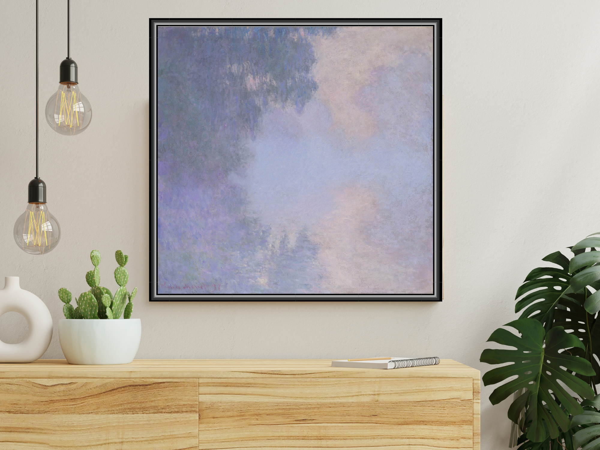 Seitenarm der Seine bei Giverny (Nebel) | Claude Monet