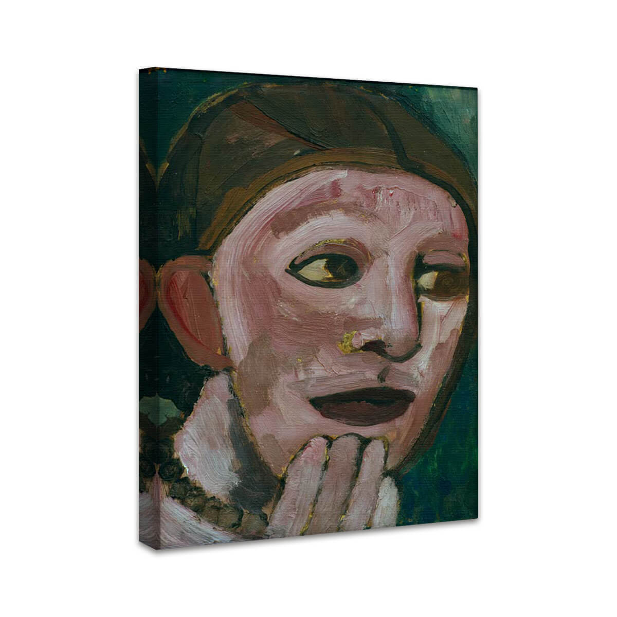 Selbstbildnis nach halbrechts, die Hand am Kinn | Paula Modersohn-Becker