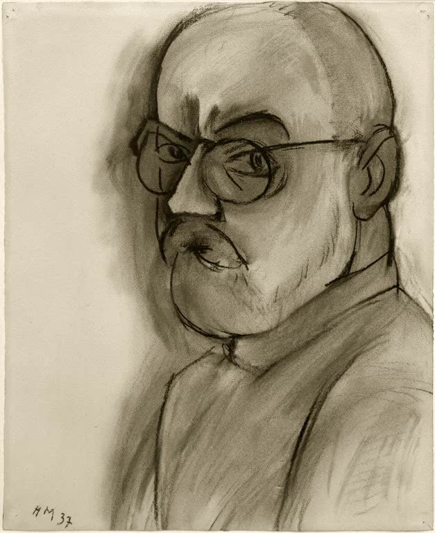 Kunstdruck der Zeichnung „Selbstbildnis“ von Henri Matisse, erhältlich als Leinwand oder Poster, optional gerahmt, in Deutschland von Hand gefertigt.