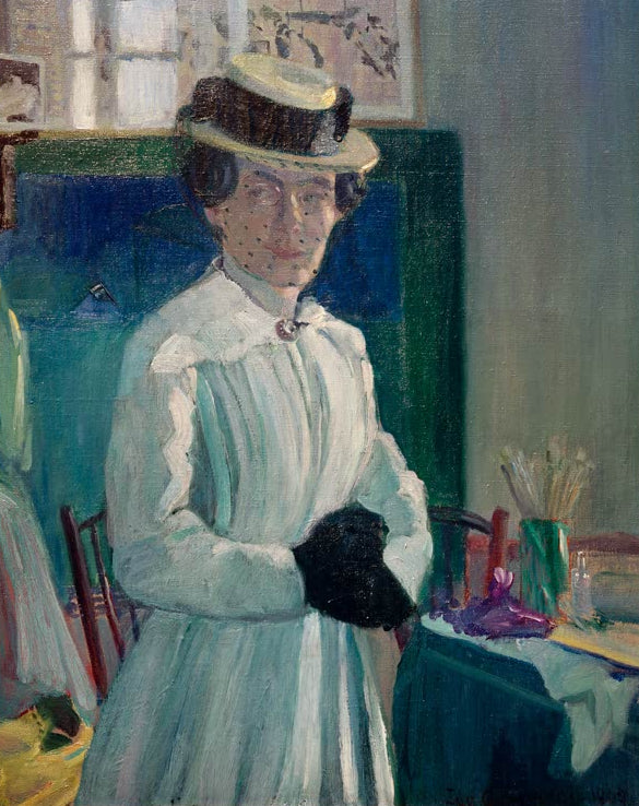 Selbstbildnis IV von Ida Gerhardi als hochwertiger Kunstdruck eines ausdrucksstarken Selbstporträts
