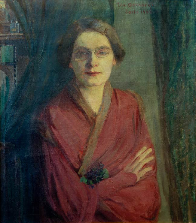 Selbstbildnis I von Ida Gerhardi als hochwertiger Kunstdruck eines ausdrucksstarken Selbstporträts