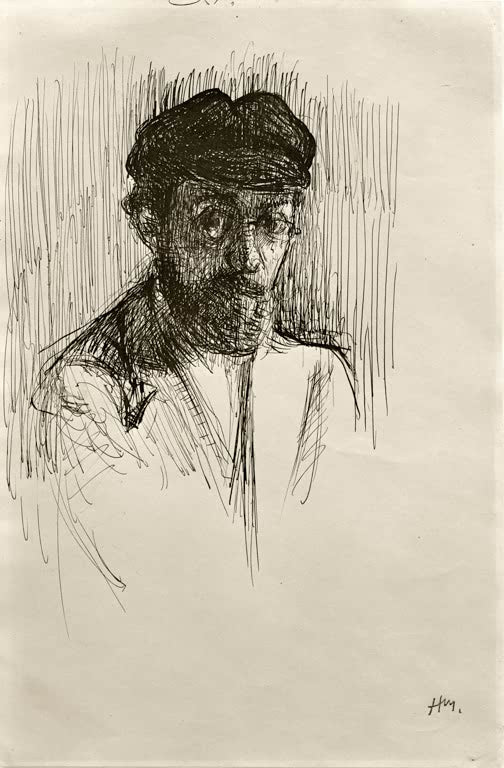 Kunstdruck der Zeichnung „Selbstbildnis“ von Henri Matisse, erhältlich als Poster oder Leinwand, optional gerahmt, in Deutschland von Hand gefertigt.