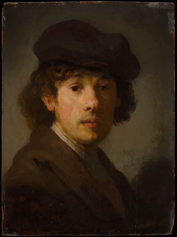 Kunstdruck „Selbstbildnis als junger Mann“ von Rembrandt van Rijn
