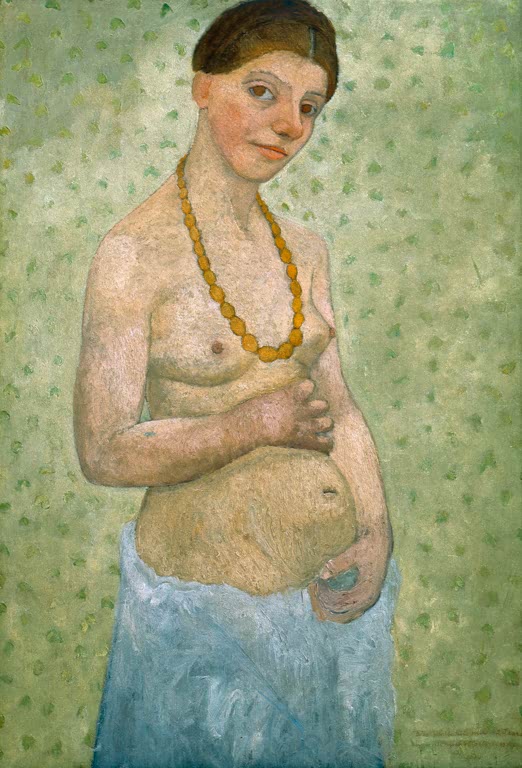Kunstdruck von Selbstbildnis am 6. Hochzeitstag von Paula Modersohn-Becker – ikonisches Selbstporträt als hochwertiger Kunstdruck.