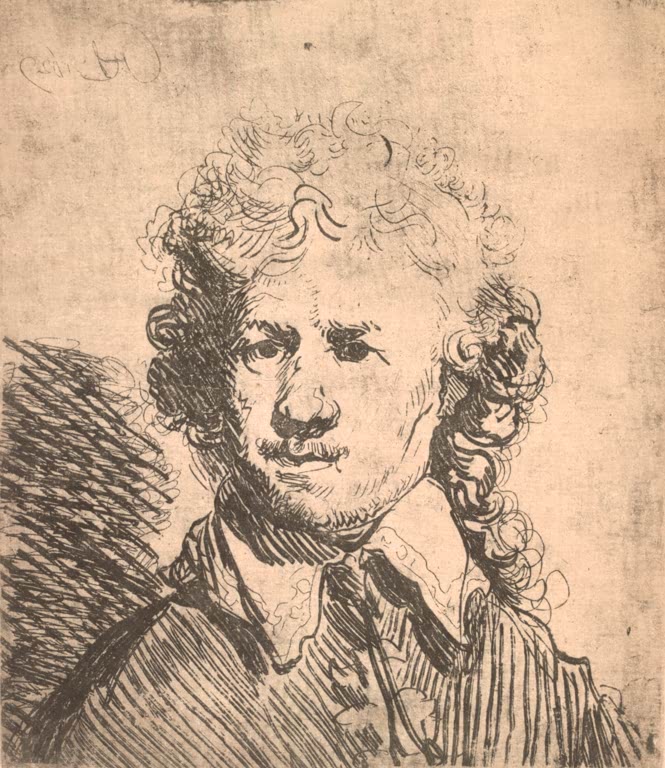 Kunstdruck „Selbstbildnis, großes Brustbild“ von Rembrandt van Rijn