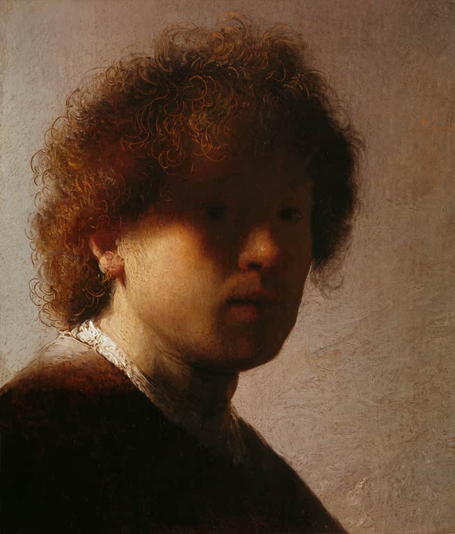 Kunstdruck „Selbstbildnis in jungen Jahren“ von Rembrandt van Rijn