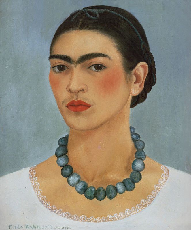 Selbstbildnis mit Halskette von  Frida Kahlo als Kunstdruck