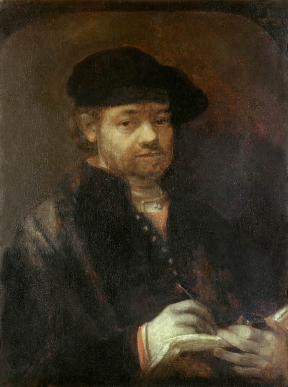 Kunstdruck Selbstbildnis mit dem Zeichenbuche von Rembrandt van Rijn