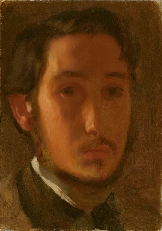 Kunstdruck des Gemäldes „Selbstbildnis mit weißem Kragen“ von Edgar Degas, detailgetreu umgesetzt und hochwertig in Deutschland produziert.