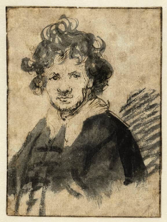 Kunstdruck „Selbstbildnis mit zerzaustem Haar“ von Rembrandt van Rijn