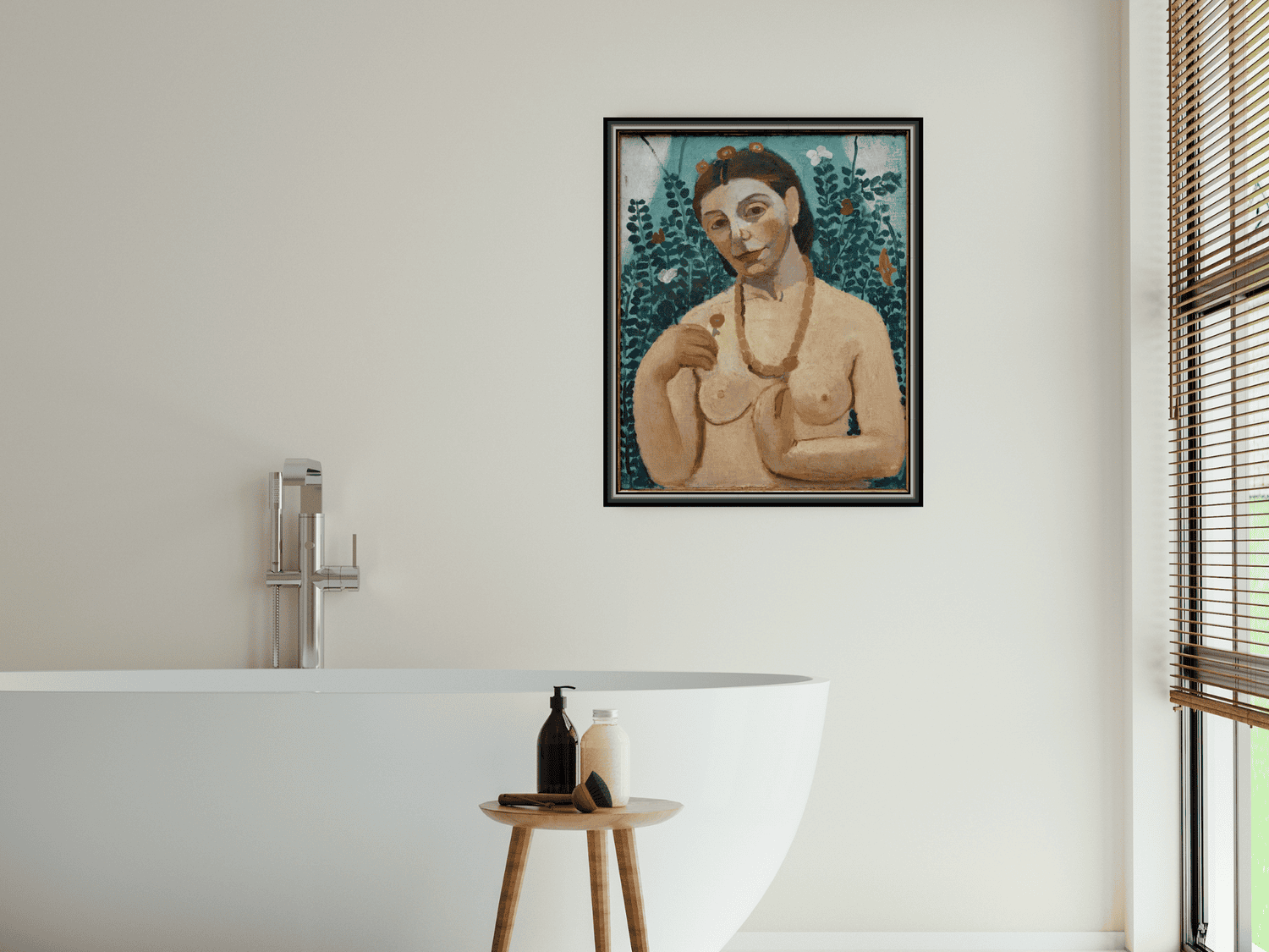 Selbstbildnis als Halbakt mit Bernsteinkette II | Paula Modersohn-Becker