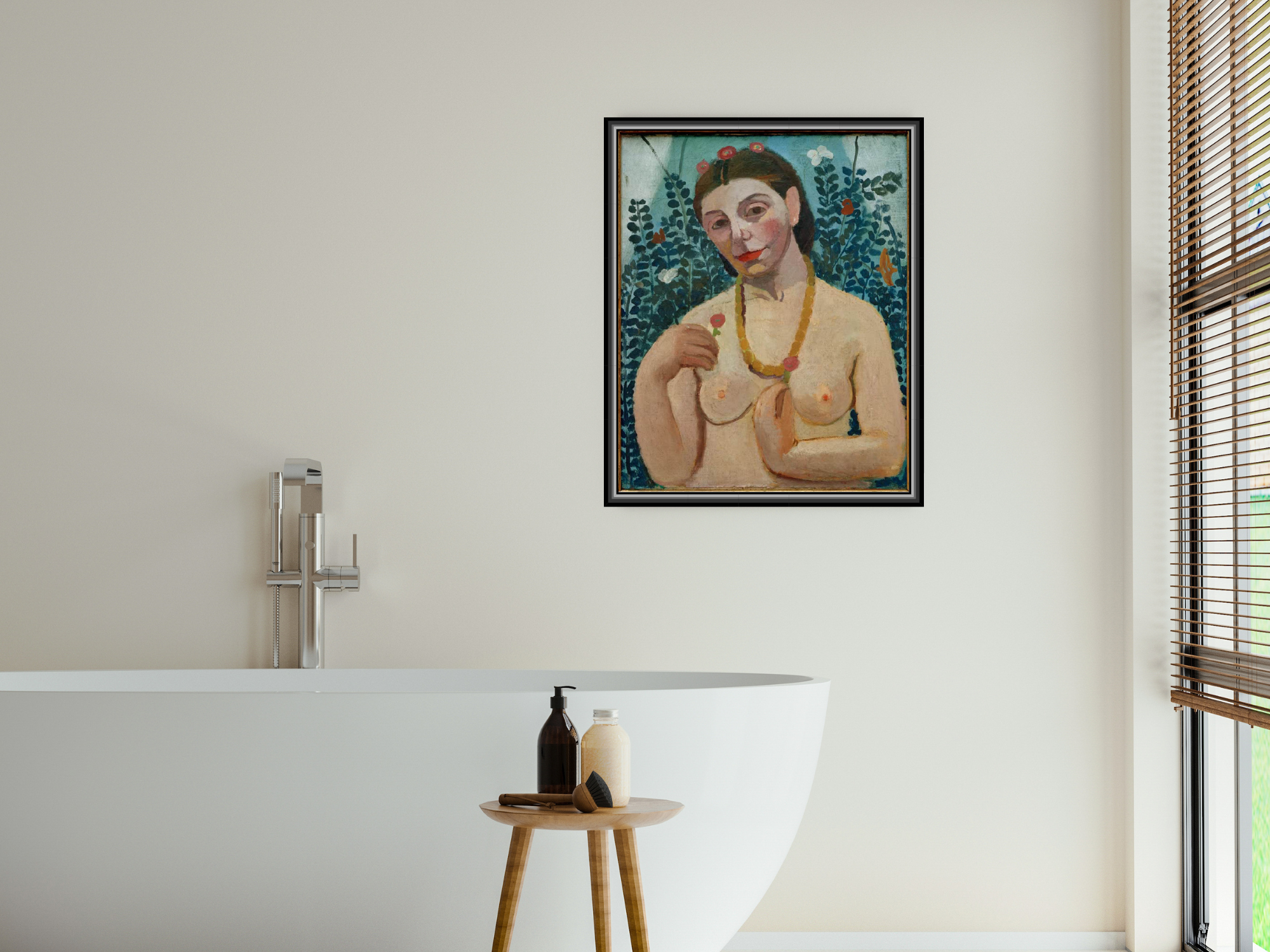 Selbstbildnis als Halbakt mit Bernsteinkette II | Paula Modersohn-Becker