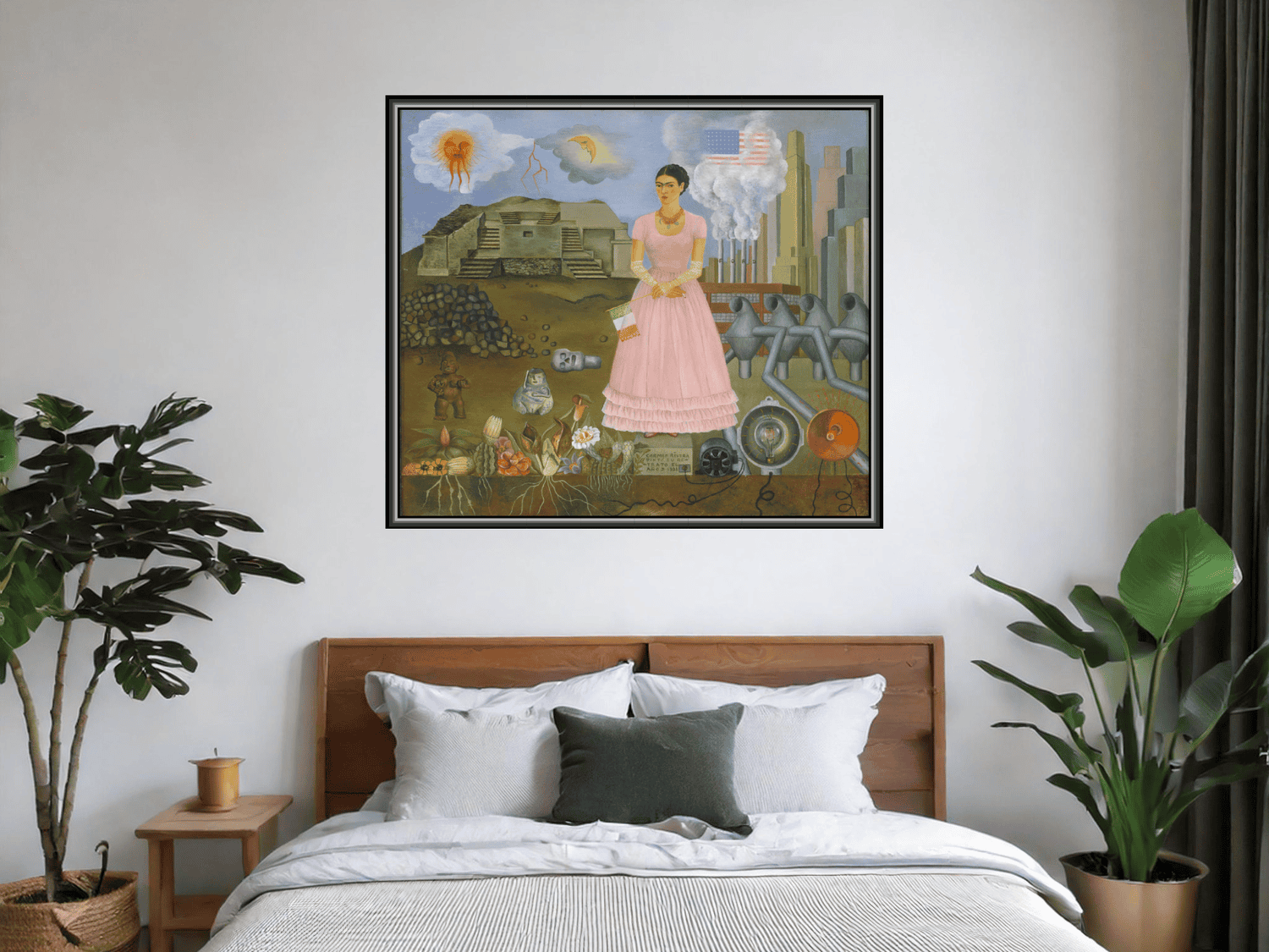 Selbstbildnis auf der Grenze zwischen Mexiko und den USA | Frida Kahlo