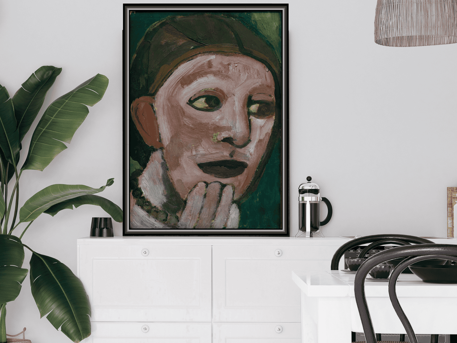 Selbstbildnis nach halbrechts, die Hand am Kinn | Paula Modersohn-Becker