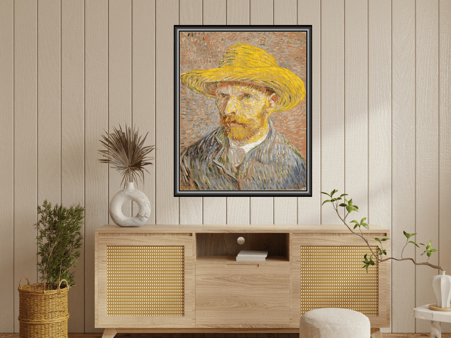 Selbstporträt mit Strohhut | Vincent van Gogh