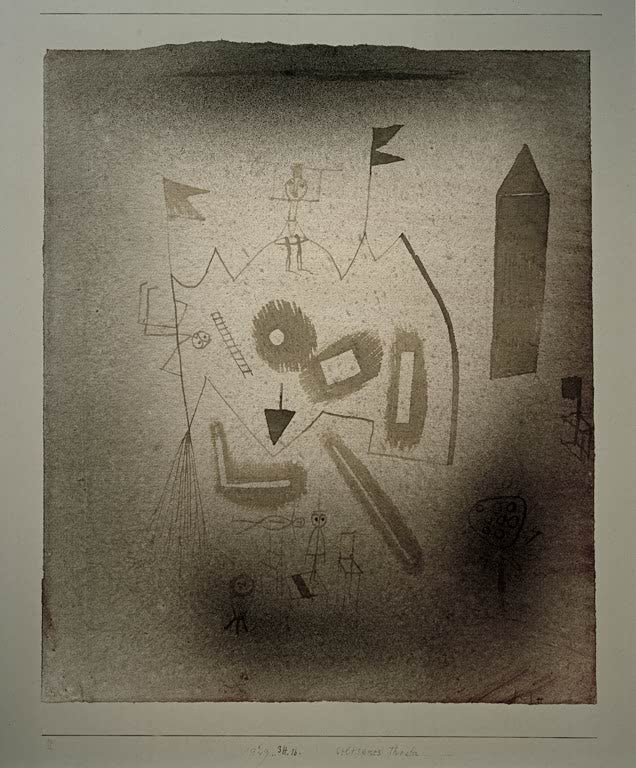 Kunstdruck „Seltsames Theater II“ von Paul Klee, handgefertigt in Deutschland