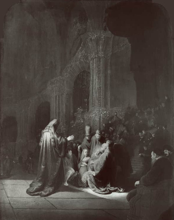 Kunstdruck Simeon im Tempel von Rembrandt van Rijn

