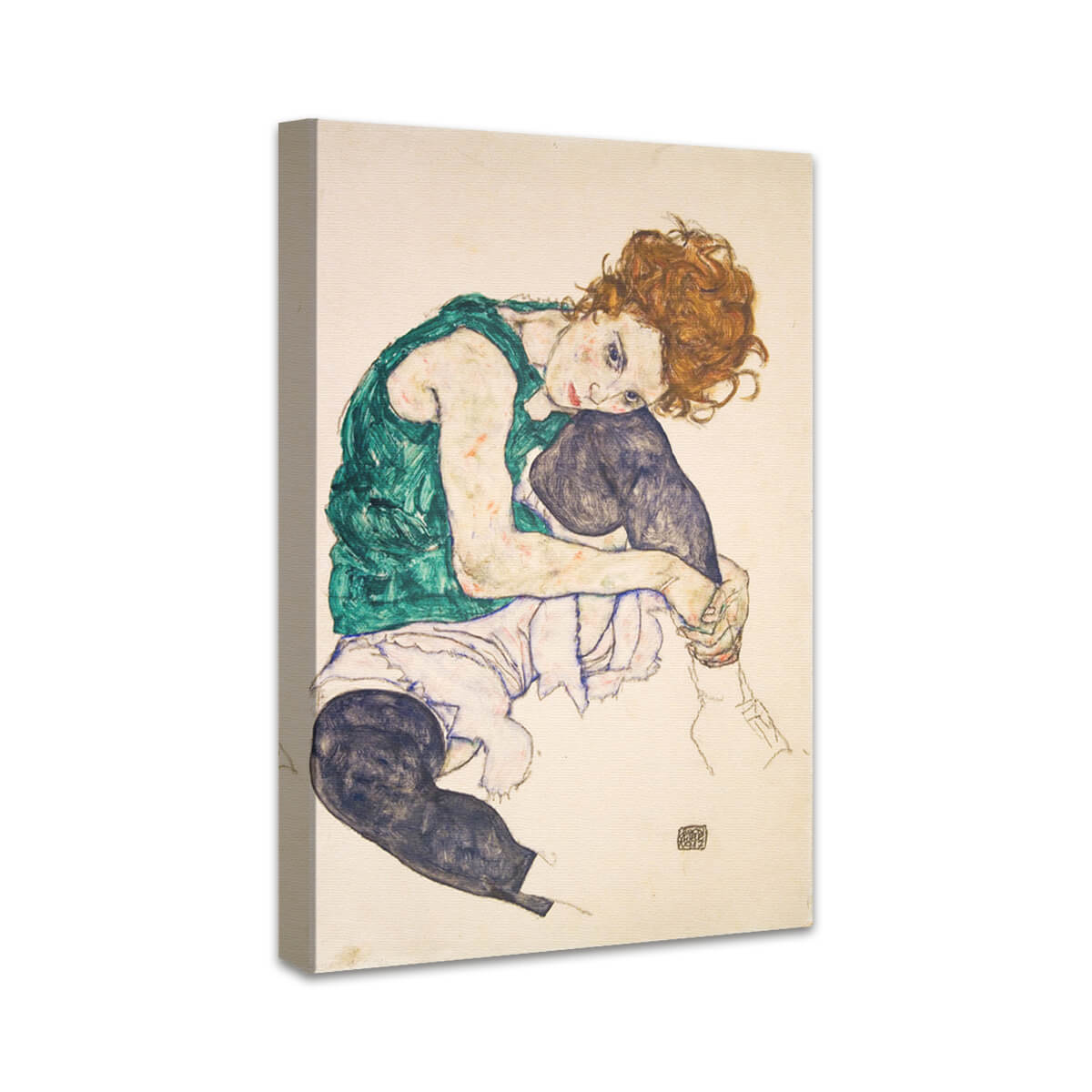 Sitzende Frau mit angezogenen Beinen | Egon Schiele