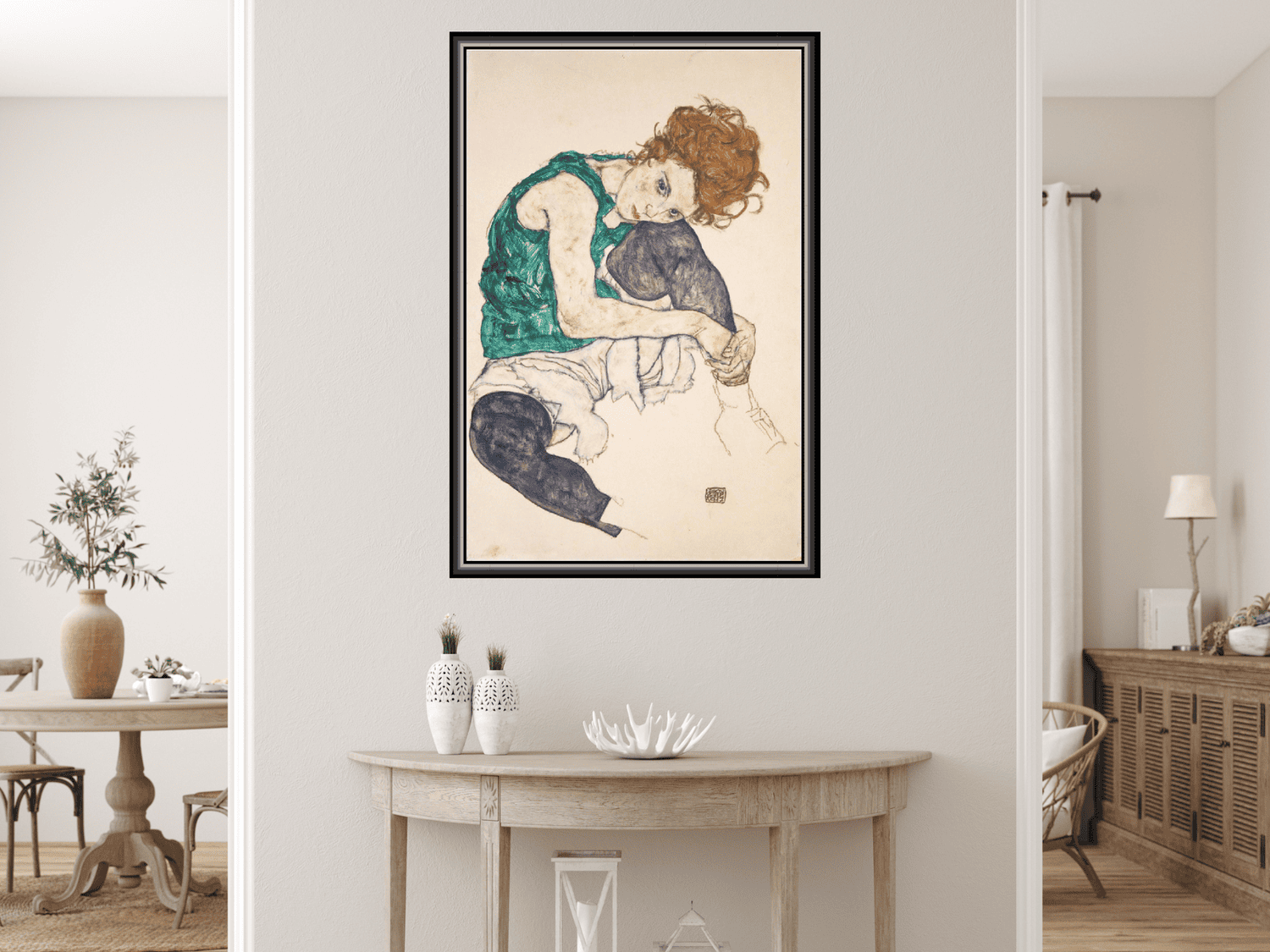 Sitzende Frau mit angezogenen Beinen | Egon Schiele