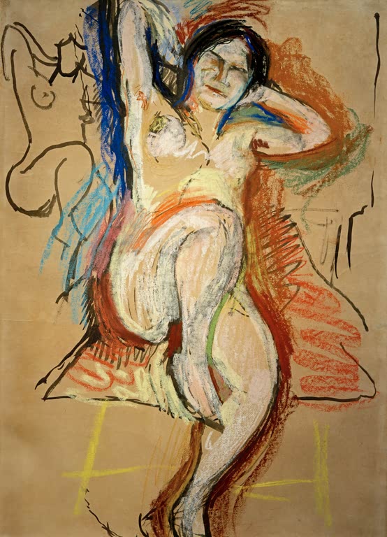 Kunstdruck des Gemäldes Sitzender weiblicher Akt von Henri Matisse, handgefertigt in Deutschland als Poster oder Leinwand erhältlich