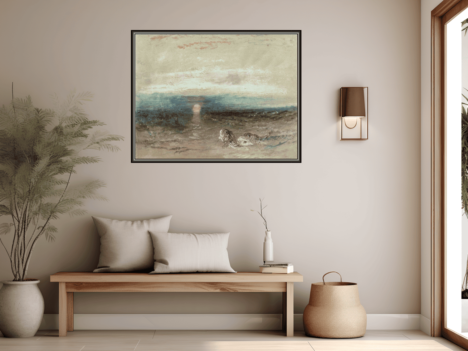 Sonnenuntergang über dem Meer mit Knurrhähnen | William Turner