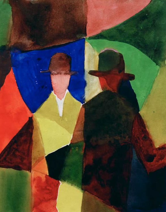 Kunstdruck des Gemäldes „Spiegelbild im Schaufenster“ von August Macke. Hochwertig in Deutschland von Hand gefertigt, erhältlich als Poster oder Leinwand und optional gerahmt.