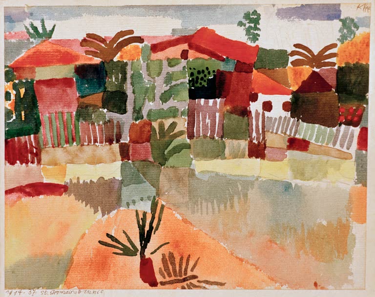 Kunstdruck „St. Germain b. Tunis“ von Paul Klee, handgefertigt in Deutschland