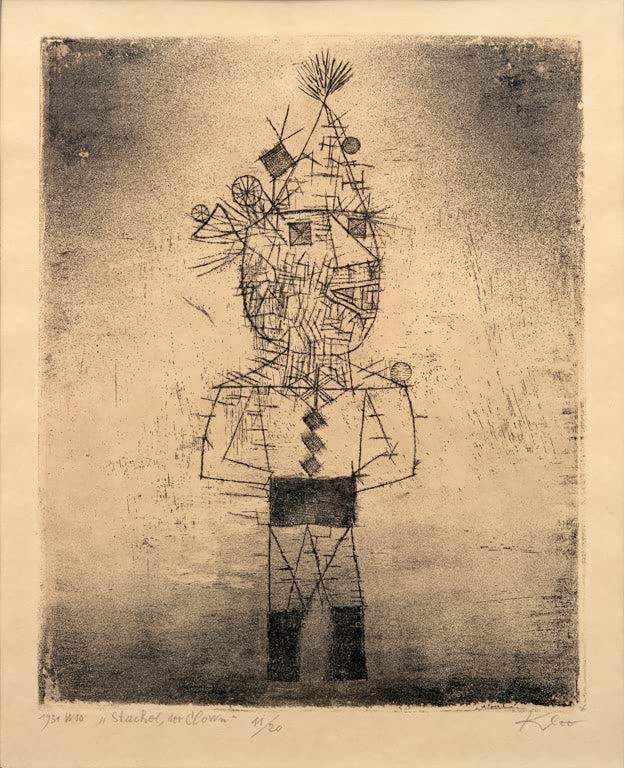 Kunstdruck „Stachel der Clown“ von Paul Klee