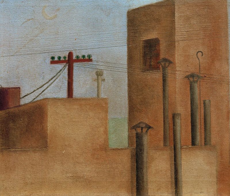 Stadtlandschaft von Frida Kahlo als Kunstdruck