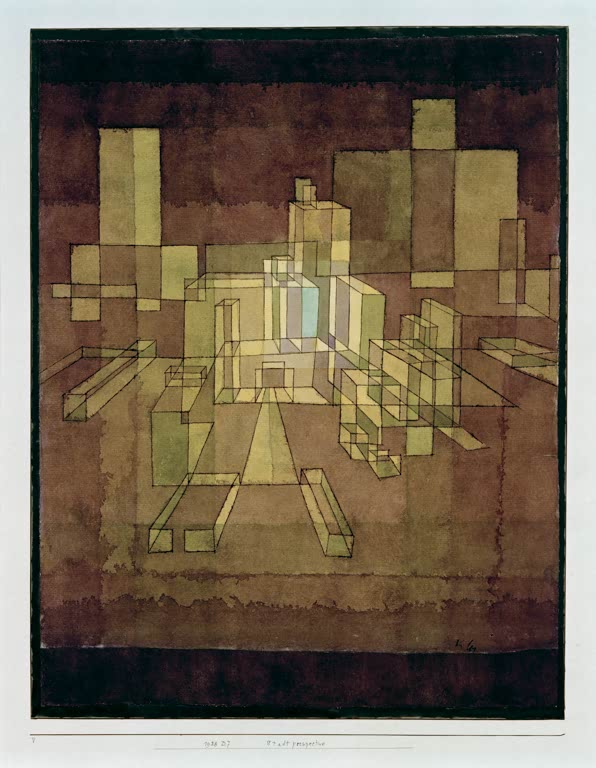 Kunstdruck „Stadtperspective“ von Paul Klee